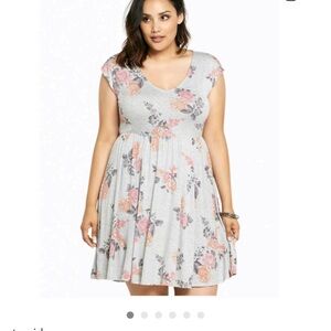Torrid Dress Floral Jersey Skater 2X